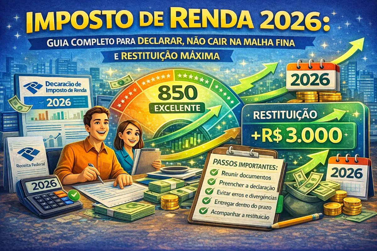 Imposto de Renda 2026: Guia Completo Para Declarar, Não Cair na Malha Fina e Restituição Máxima